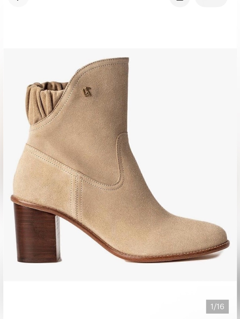 Zadig & Voltaire Lena Suede Scrunch Ankle Boots Shoes 41 11 NIB $498 tan heels